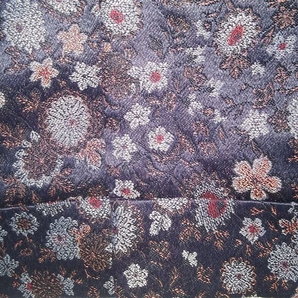 Ann Taylor Loft Womens Floral Brocade Print Navy Floral Shorts Size 4 - Picture 3 of 6